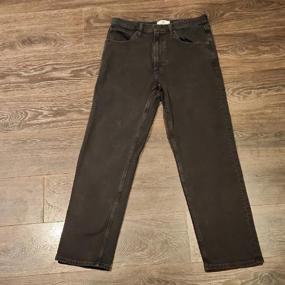 ❤️ BANANA REPUBLIC AUTHENTIC STRAIGHT LEG JEANS, BLACK, 32
